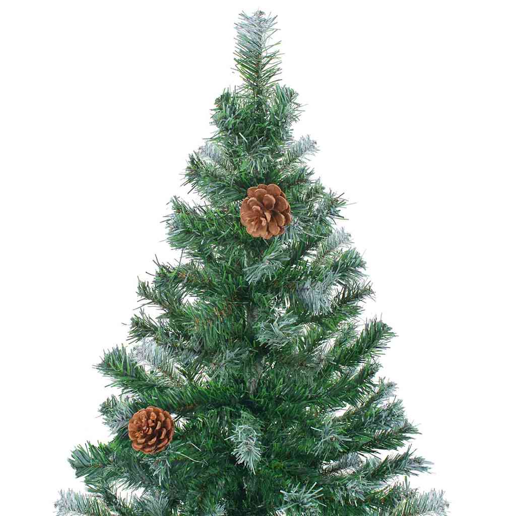 Kunstig juletre med 150 LED med stativ grønn 150 cm PVC og stål