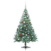 Kunstig juletre med 150 LED med stativ grønn 150 cm PVC og stål