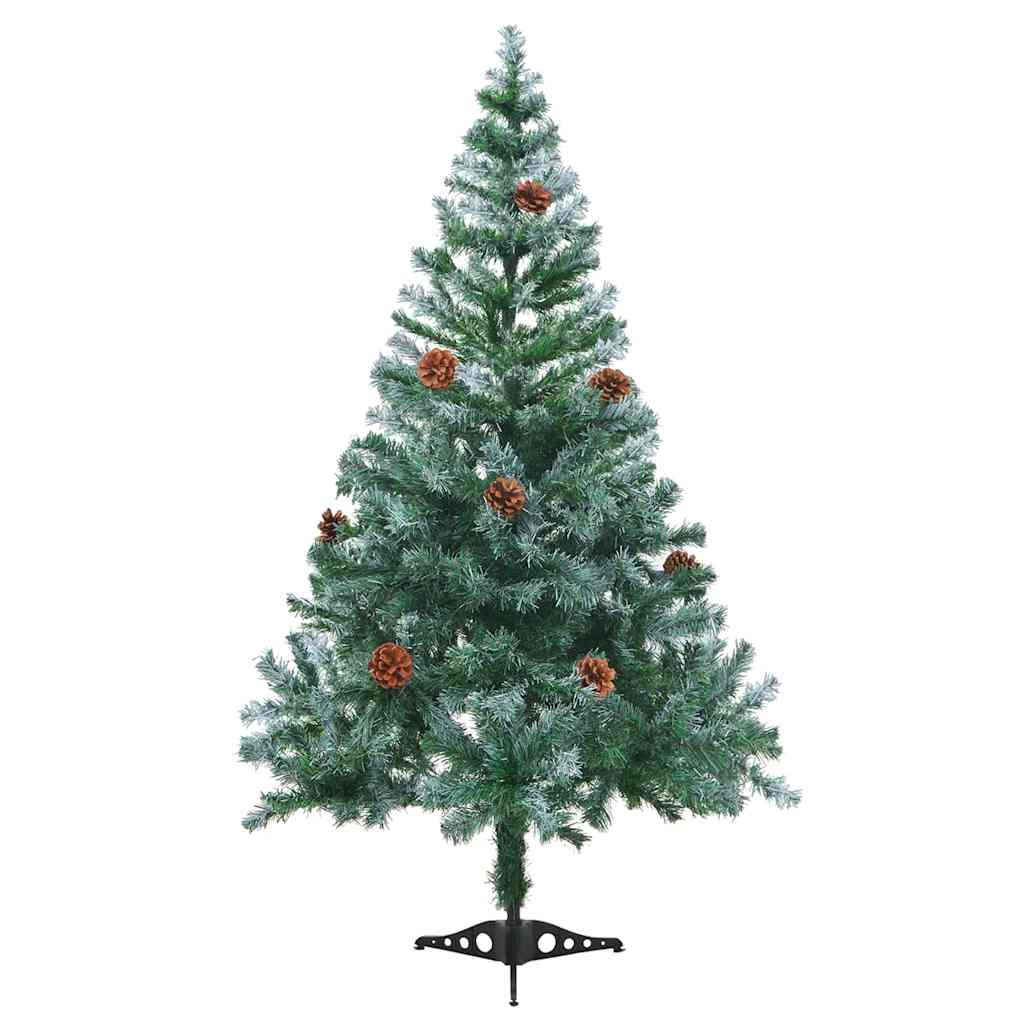 Kunstig juletre med 150 LED med stativ grønn 150 cm PVC og stål