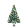 Kunstig juletre med 150 LED med stativ grønn 150 cm PVC og stål