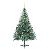 Kunstig juletre med 150 LED med stativ grønn 150 cm PVC og stål
