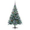 Kunstig juletre med 150 LED med stativ grønn 150 cm PVC og stål