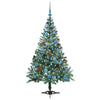 Kunstig juletre med 150 LED med stativ grønn 150 cm PVC og stål