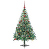 Kunstig juletre med 150 LED med stativ grønn 150 cm PVC og stål
