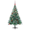 Kunstig juletre med 150 LED med stativ grønn 150 cm PVC og stål