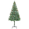 Kunstig juletre med 300 LED med stativ grønn 180 cm PVC og stål