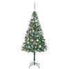 Kunstig juletre med 300 LED med stativ grønn 180 cm PVC og stål