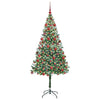 Kunstig juletre med 300 LED med stativ grønn 180 cm PVC og stål
