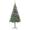 Kunstig juletre med 300 LED med stativ grønn 180 cm PVC og stål