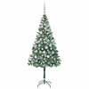 Kunstig juletre med 300 LED med stativ grønn 180 cm PVC og stål