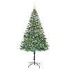 Kunstig juletre med 300 LED med stativ grønn 180 cm PVC og stål