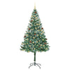 Kunstig juletre med 300 LED med stativ grønn 180 cm PVC og stål