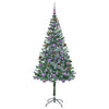 Kunstig juletre med 300 LED med stativ grønn 180 cm PVC og stål
