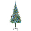 Kunstig juletre med 300 LED med stativ grønn 180 cm PVC og stål