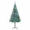 Kunstig juletre med 300 LED med stativ grønn 180 cm PVC og stål