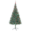 Kunstig juletre med 300 LED med stativ grønn 210 cm PVC og stål