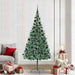 Kunstig juletre med 300 LED med stativ grønn 210 cm PVC og stål