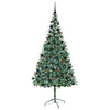Kunstig juletre med 300 LED med stativ grønn 210 cm PVC og stål