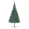 Kunstig juletre med 300 LED med stativ grønn 210 cm PVC og stål