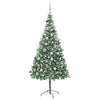 Kunstig juletre med 300 LED med stativ grønn 210 cm PVC og stål