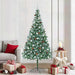 Kunstig juletre med 300 LED med stativ grønn 210 cm PVC og stål