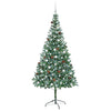 Kunstig juletre med 300 LED med stativ grønn 210 cm PVC og stål