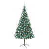 Kunstig juletre med 300 LED med stativ grønn 210 cm PVC og stål