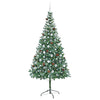 Kunstig juletre med 300 LED med stativ grønn 210 cm PVC og stål