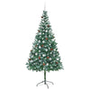 Kunstig juletre med 300 LED med stativ grønn 210 cm PVC og stål