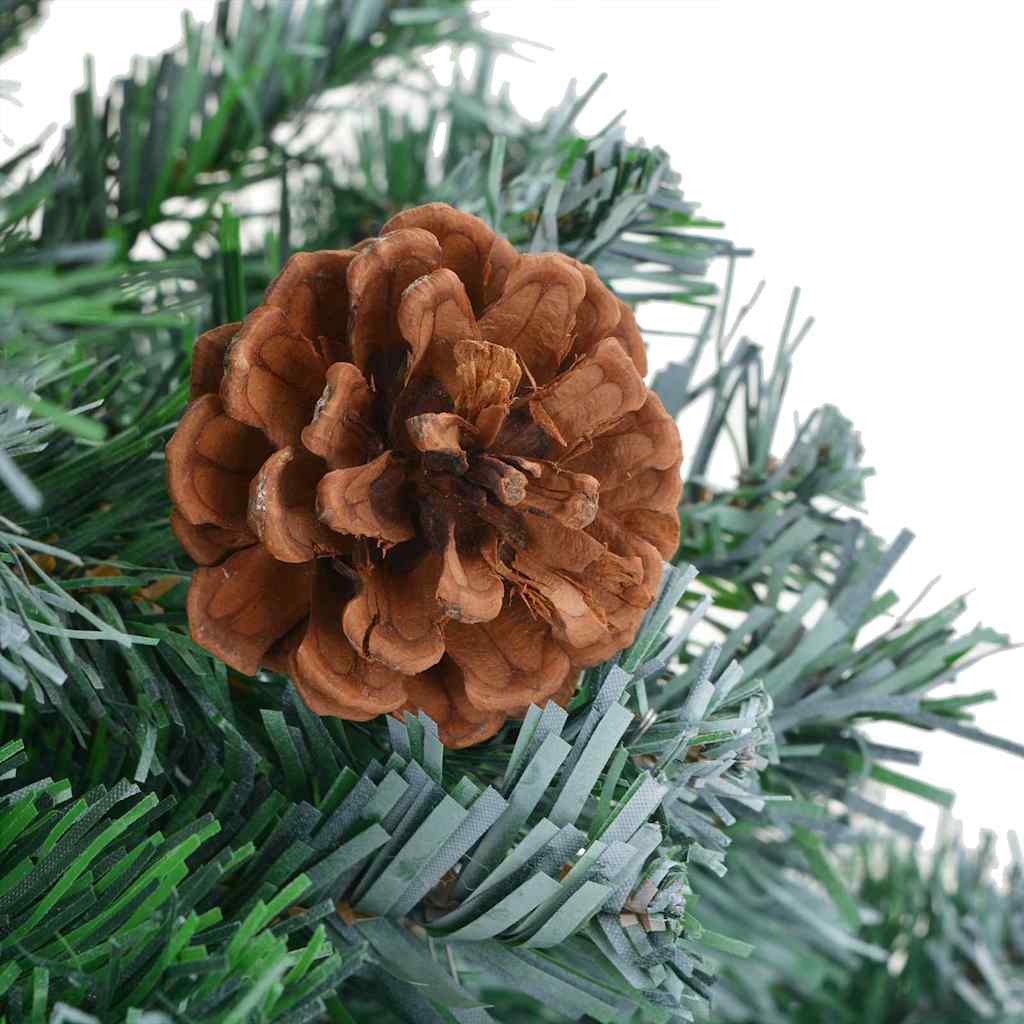 Kunstig juletre med 300 LED med stativ grønn 210 cm PVC og stål
