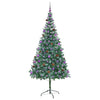 Kunstig juletre med 300 LED med stativ grønn 210 cm PVC og stål