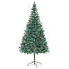 Kunstig juletre med 300 LED med stativ grønn 210 cm PVC og stål