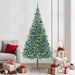Kunstig juletre med 300 LED med stativ grønn 210 cm PVC og stål