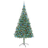 Kunstig juletre med 300 LED med stativ grønn 210 cm PVC og stål