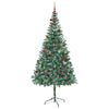 Kunstig juletre med 300 LED med stativ grønn 210 cm PVC og stål