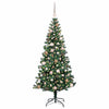 Kunstig Forhåndsopplyst Juletre grønn 180 cm PVC og metall