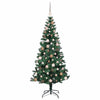 Kunstig Forhåndsopplyst Juletre grønn 180 cm PVC og metall