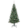Kunstig Forhåndsopplyst Juletre grønn 210 cm PVC og metall