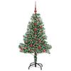 Kunstig Julesekk Snø Flocket med LED Lys Grønn og hvit 120 cm