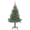 Kunstig Julesekk Snø Flocket med LED Lys Grønn og hvit 120 cm