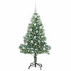 Kunstig Julesekk Snø Flocket med LED Lys Grønn og hvit 120 cm