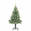 Kunstig Julesekk Snø Flocket med LED Lys Grønn og hvit 120 cm