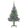 Kunstig Julesekk Snø Flocket med LED Lys Grønn og hvit 120 cm