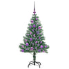 Kunstig Julesekk Snø Flocket med LED Lys Grønn og hvit 120 cm