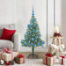 Kunstig Julesekk Snø Flocket med LED Lys Grønn og hvit 120 cm