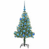 Kunstig Julesekk Snø Flocket med LED Lys Grønn og hvit 120 cm