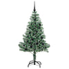 Kunstig Julesekk Snø Flocket med LED Lys Grønn og hvit 150 cm