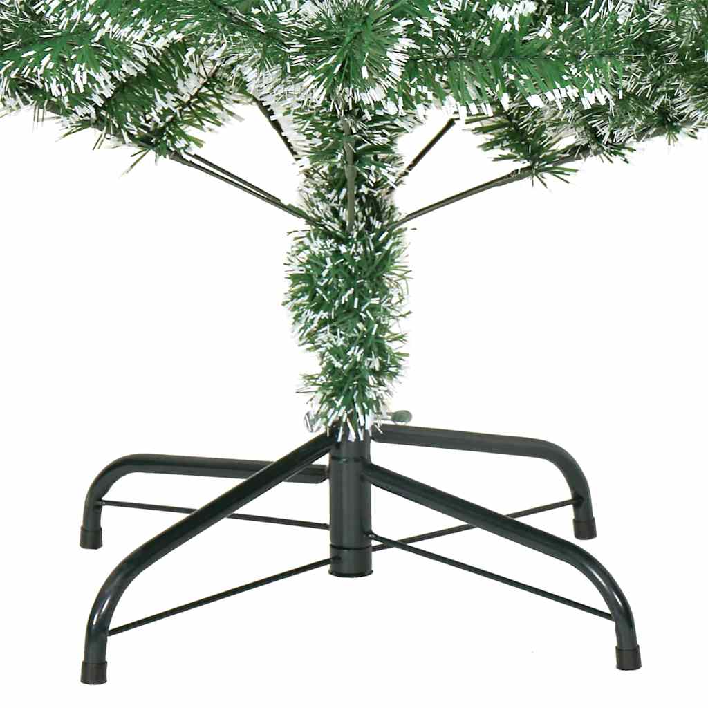 Kunstig Julesekk Snø Flocket med LED Lys Grønn og hvit 150 cm