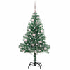 Kunstig Julesekk Snø Flocket med LED Lys Grønn og hvit 150 cm