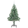 Kunstig Julesekk Snø Flocket med LED Lys Grønn og hvit 150 cm